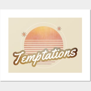 temptations retro 80s moon Posters and Art